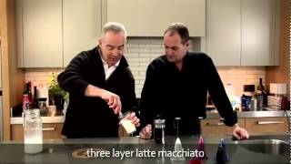 aerolatte  milk frother makes three layer caffè latte macchiato [upl. by Irret]