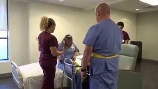 Physical Therapy Transfer Training  How To Transfer From Wheelchair To Bed [upl. by Beeson32]