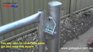 Gate Latch 2 way for round pipe and square [upl. by Ydnat]