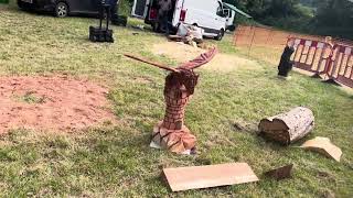 A fabulous range of wooden sculpture at Caerleon festival 2024 [upl. by Ayar881]