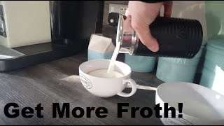 How to Get More Froth from Your Nespresso Coffee Aeroccino  Nespresso tips and help [upl. by Marlane]