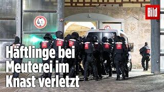 Gefängnismeuterei Polizei stürmt Knast in Thüringen  JVA Untermaßfeld [upl. by Ajssatan]